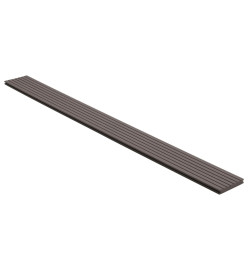 Panneaux de terrasse solides WPC 20 m² 4 m Marron foncé