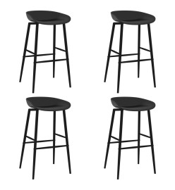 Chaises de bar lot de 4 noir