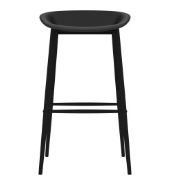 Chaises de bar lot de 4 noir