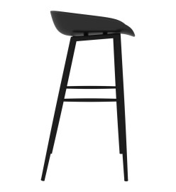 Chaises de bar lot de 4 noir