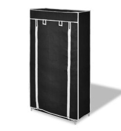 Armoire à chaussures avec housse 58 x 28 x 106 cm Tissu Noir