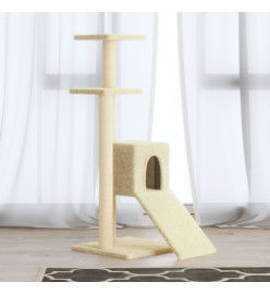 Arbre à chat avec griffoirs en sisal Crème 92 cm