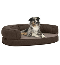 Matelas de lit ergonomique de chien 75x53 cm Polaire Marron