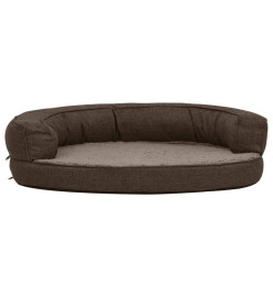 Matelas de lit ergonomique de chien 75x53 cm Polaire Marron