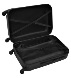 Ensemble de valises rigides 3 pcs Noir 45,5/55/66 cm