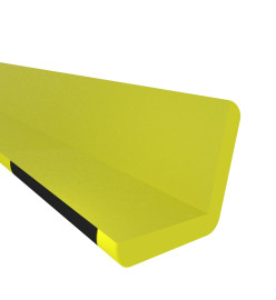 Protecteurs d'angle 2 pcs Jaune et noir 4,5x4,5x104 cm PU