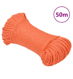 Corde de travail Orange 6 mm 50 m Polypropylène