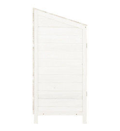 Remise de jardin Blanc 55x52x112 cm Bois de sapin solide