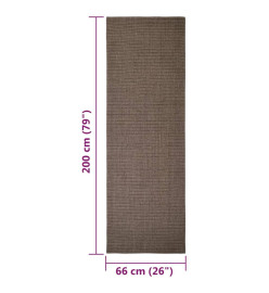 Tapis Sisal naturel 66x200 cm Marron