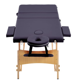 Table de massage pliable 3 zones Bois Violet