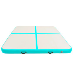 Tapis gonflable de gymnastique avec pompe 200x200x15cm PVC Vert