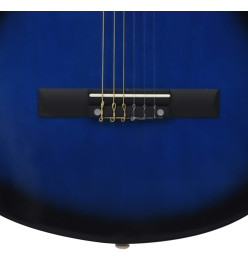 Guitare découpée classique occidentale 6 cordes Bleu ombré 38"