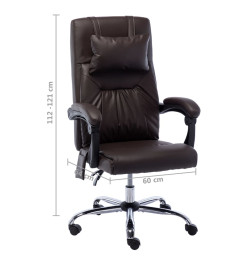 Chaise de bureau de massage Marron Similicuir