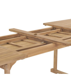 Meuble à dîner de jardin 9 pcs 180-280x100x75 cm Teck massif