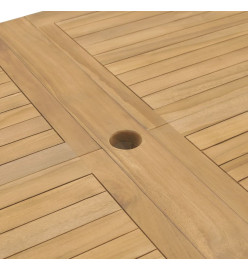 Meuble à dîner de jardin 9 pcs 180-280x100x75 cm Teck massif