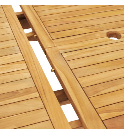 Meuble à dîner d'extérieur 7 pcs 150-200x100x75 cm Teck massif