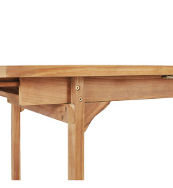 Meuble à dîner d'extérieur 7 pcs 150-200x100x75 cm Teck massif