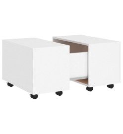 Table basse Blanc 60x60x38 cm Aggloméré