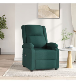 Fauteuil inclinable électrique Vert foncé Tissu