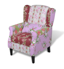 Fauteuil avec design de patchwork Tissu