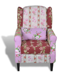 Fauteuil avec design de patchwork Tissu