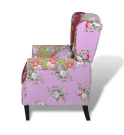 Fauteuil avec design de patchwork Tissu