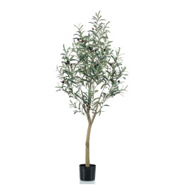 Emerald Olivier artificiel 140 cm en pot en plastique