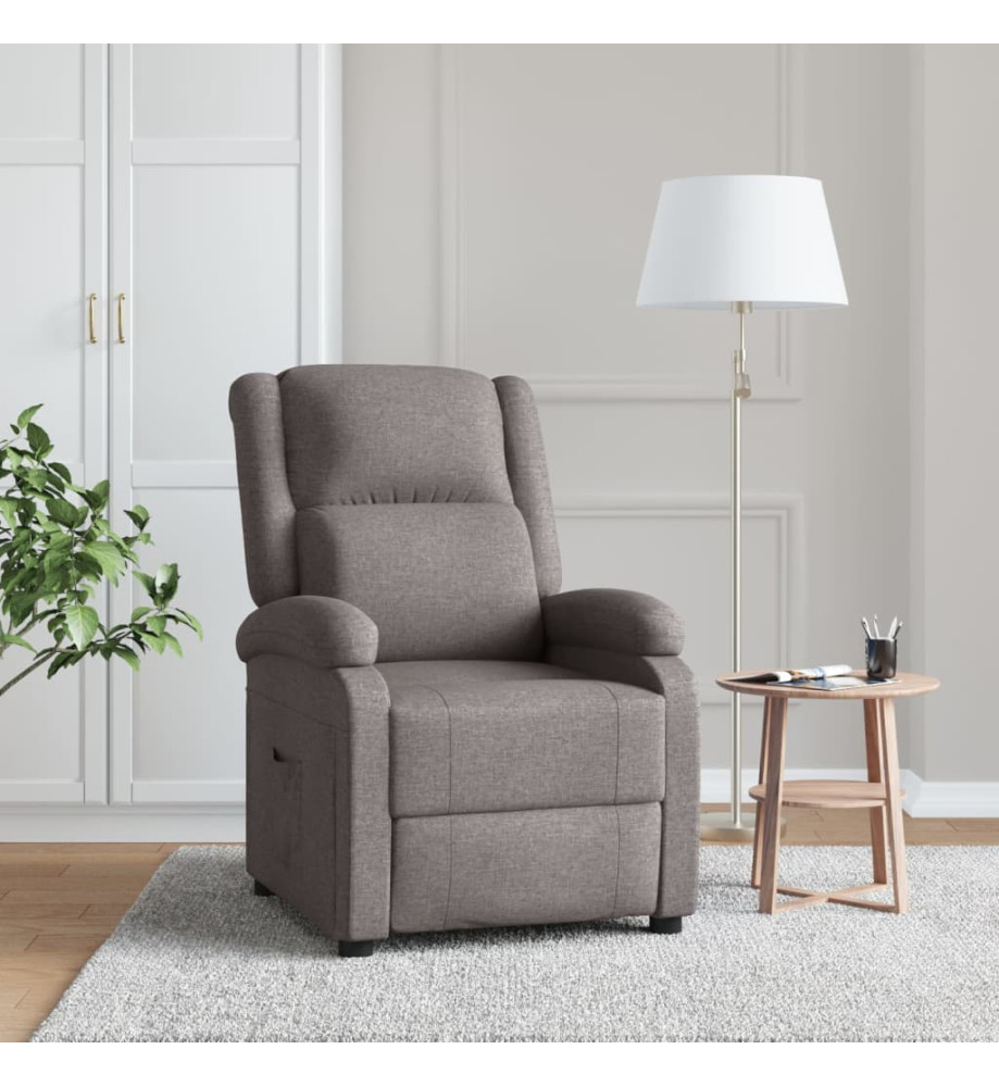 Fauteuil inclinable Taupe Tissu