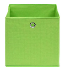 Boîtes de rangement 4 pcs Vert 32x32x32 cm Tissu