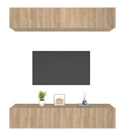 Meubles TV 4 pcs Chêne Sonoma 80x30x30 cm Bois d'ingénierie