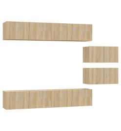 Ensemble de meubles TV 6 pcs Chêne sonoma Bois d'ingénierie