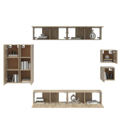 Ensemble de meubles TV 8 pcs Chêne sonoma Bois d'ingénierie