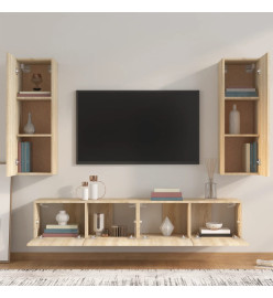 Ensemble de meubles TV 4 pcs Chêne sonoma Bois d'ingénierie