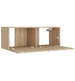 Ensemble de meubles TV 4 pcs Chêne sonoma Bois d'ingénierie