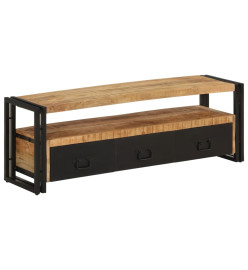 Meuble TV 120x30x40 cm Bois massif de manguier