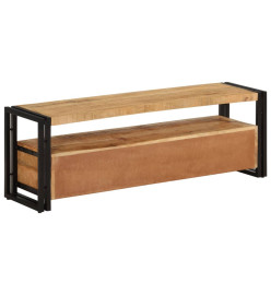 Meuble TV 120x30x40 cm Bois massif de manguier