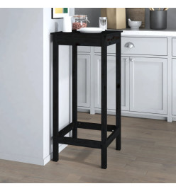 Table de bar Noir 50x50x110 cm Bois massif de pin
