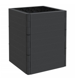 Jardinières de jardin 2 pcs anthracite PP