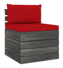 Salon de jardin palette 12 pcs avec coussins Bois de pin massif