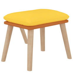 Chaise de relaxation avec repose-pied Jaune moutarde