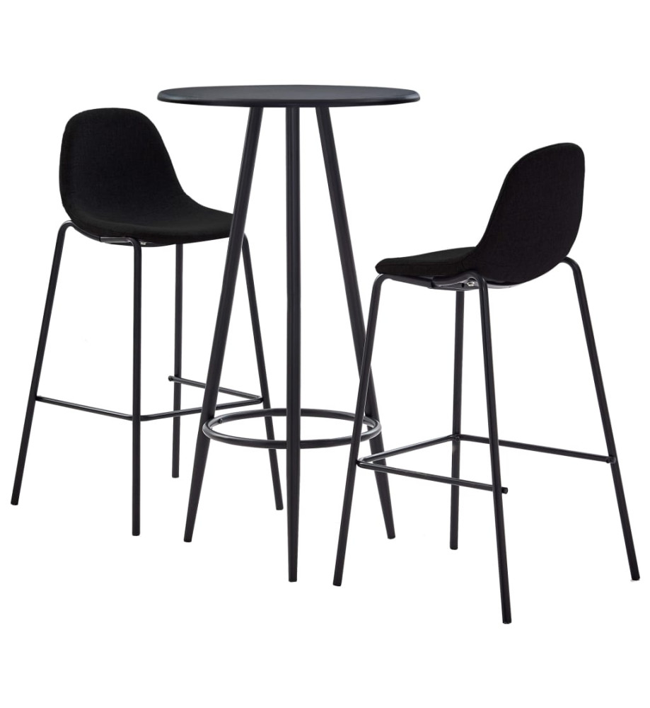 Ensemble de bar 3 pcs Tissu Noir