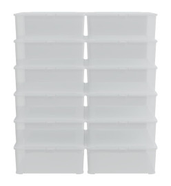 Boîtes de rangement en plastique 12 pcs 5 L empilables