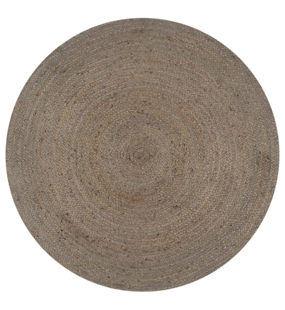 Tapis fait à la main Jute Rond 150 cm Gris