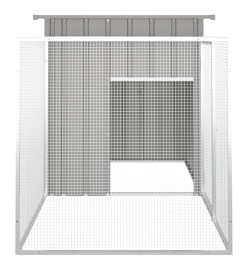 Cage pour poules Gris 200x91x100 cm Acier galvanisé