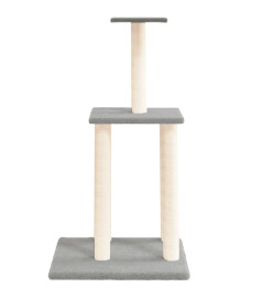 Arbre à chat avec griffoirs en sisal gris clair 85,5 cm