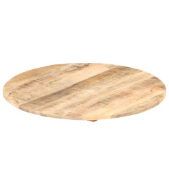 Dessus de table Bois de manguier solide Rond 15-16 mm 70 cm