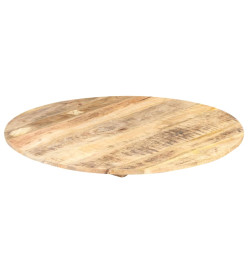 Dessus de table Bois de manguier solide Rond 15-16 mm 70 cm