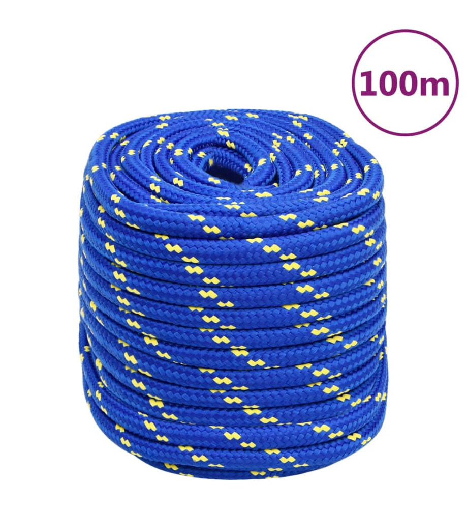 Corde de bateau Bleu 16 mm 100 m Polypropylène