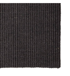 Tapis en sisal pour griffoir noir 100x350 cm