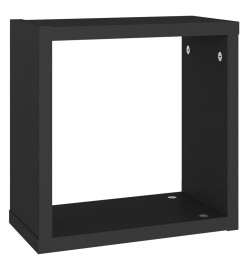 Étagères cube murales 6 pcs Noir 30x15x30 cm